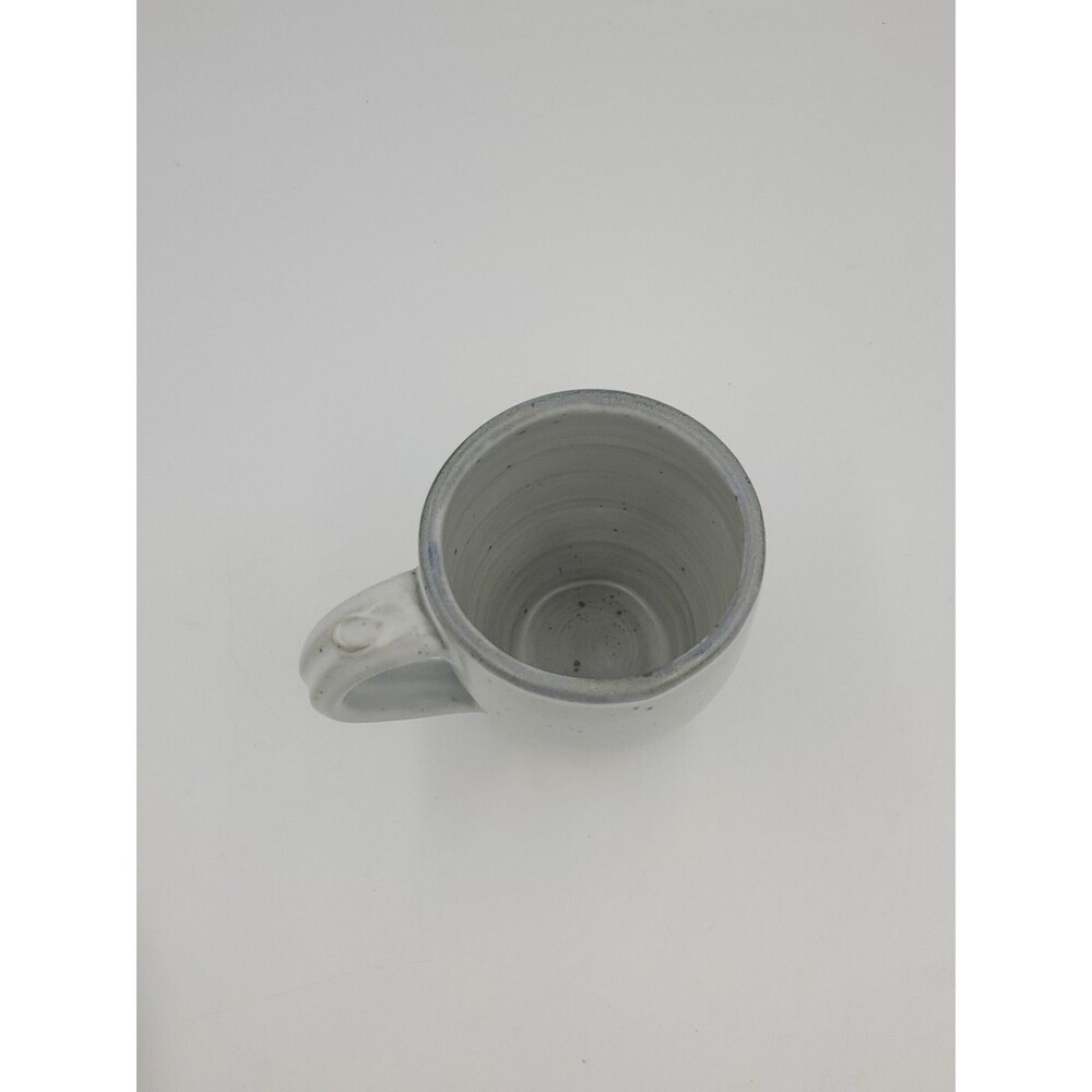 Vintage Art Pottery Clay Coffee Mug Salt Glaze Stoneware Signed Brid Cup - Picture 5 of 8